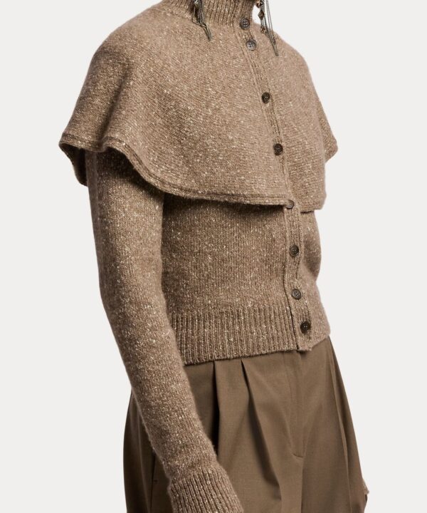 Cashmere Turtleneck Cardigan Sweater - Image 5