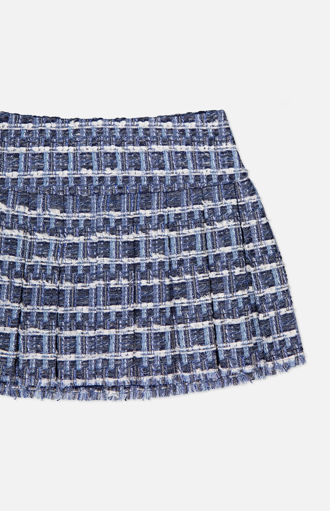 Emilie Frayed Box Pleated Mini Skirt - Image 3
