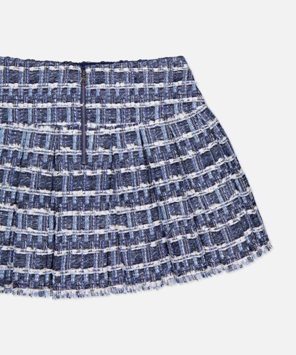 Emilie Frayed Box Pleated Mini Skirt - Image 4