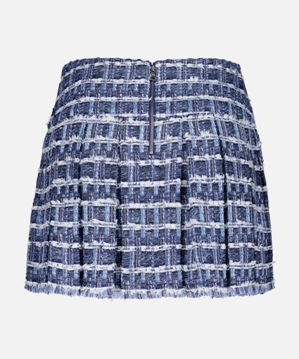 Emilie Frayed Box Pleated Mini Skirt - Image 5