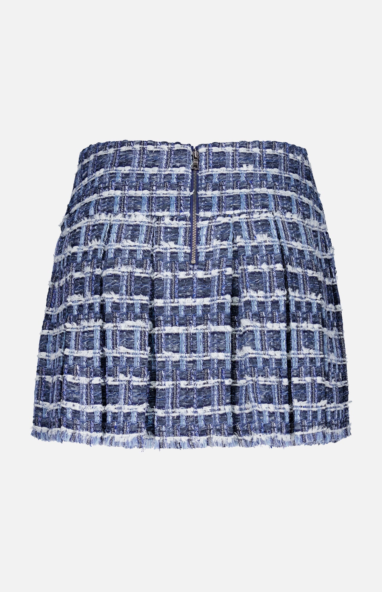 Emilie Frayed Box Pleated Mini Skirt - Image 5