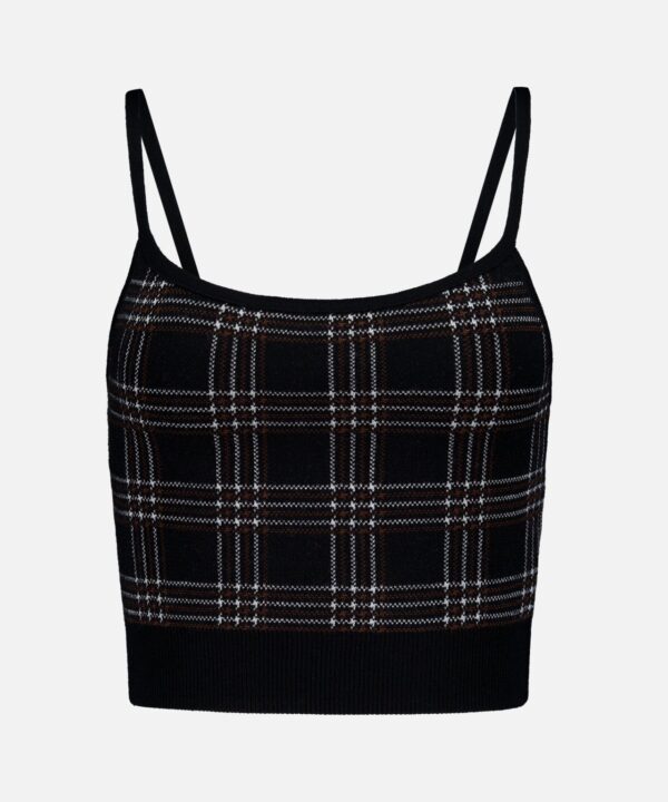 Maude Cropped Plaid Bralette