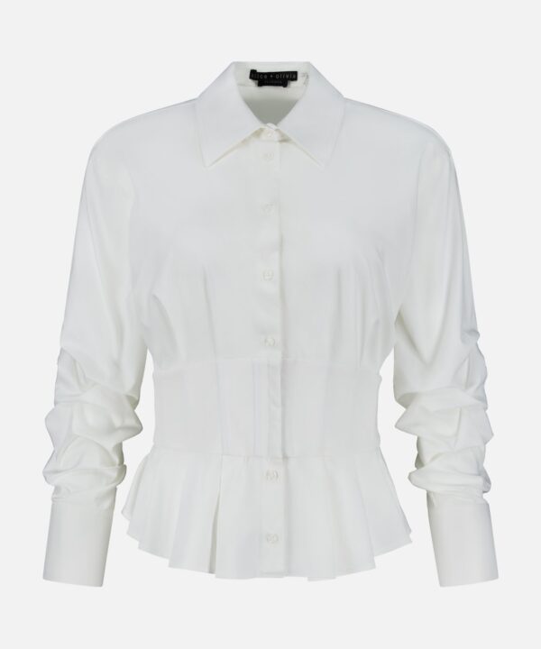 Edle Gathered Corset Button Down Top