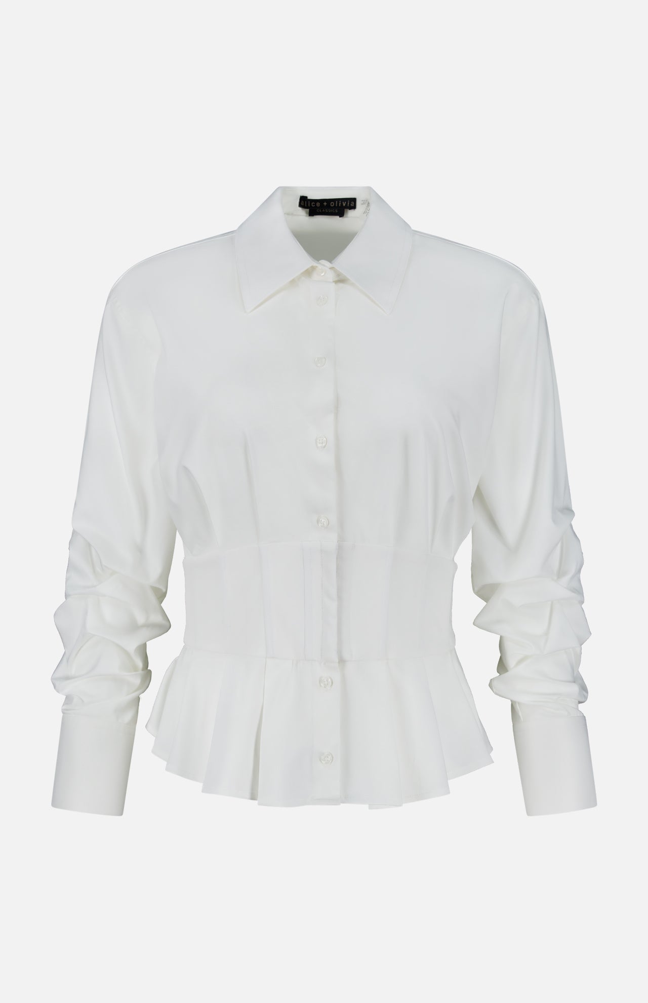 Edle Gathered Corset Button Down Top
