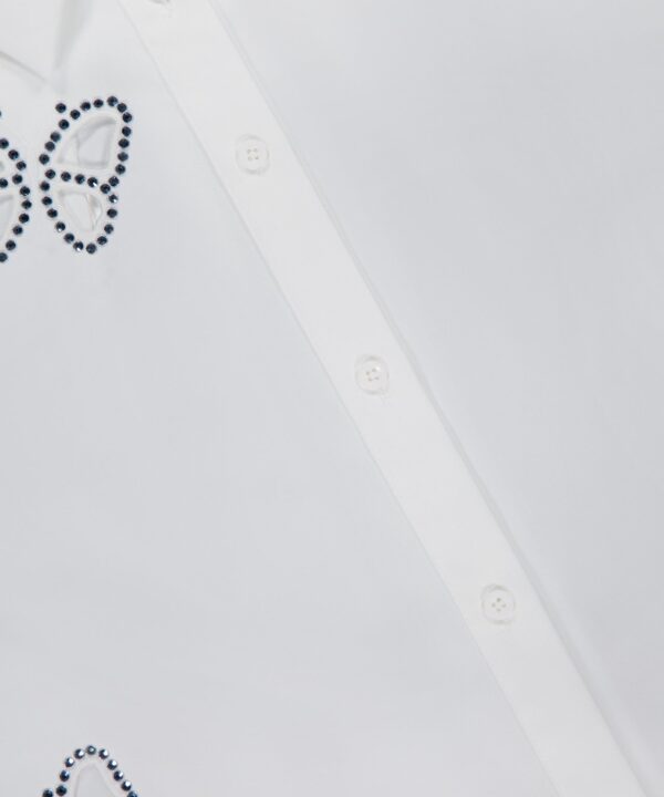 Alternative view of Finely Embellished Button Down with Cutouts