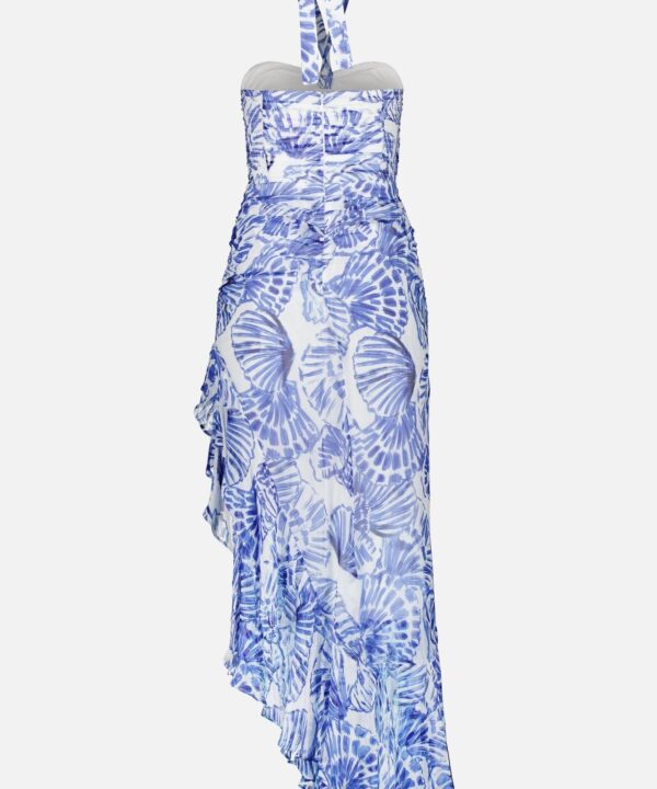 Marabou Shell Print Halter Dress - Image 3
