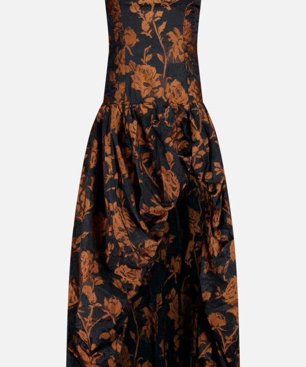 Florencia Maxi Dress with High-low Bubble Hem