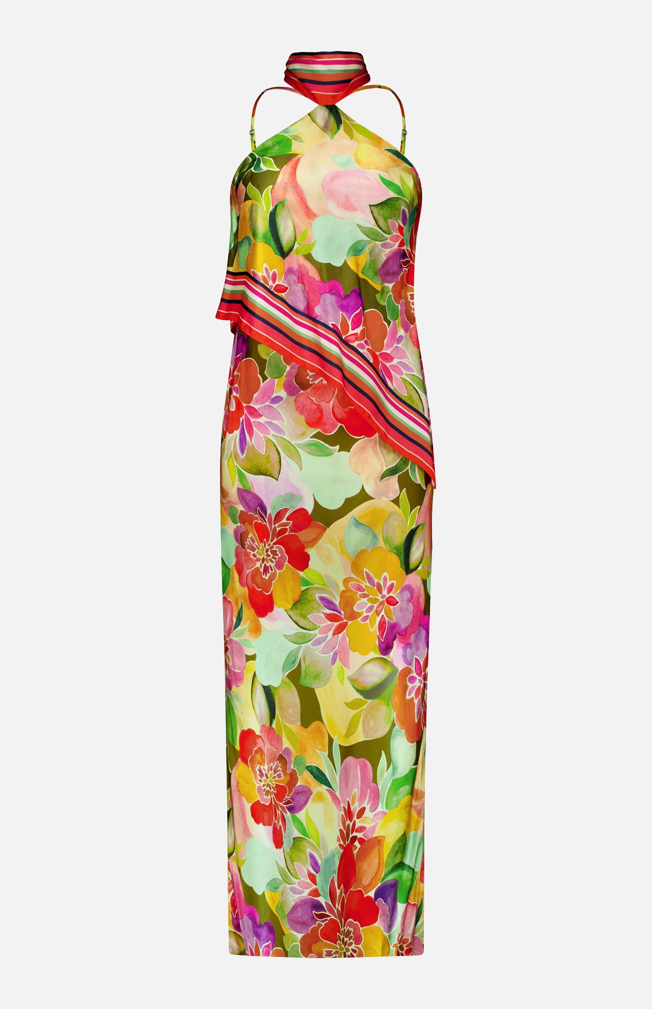 Irena Scarf Detail Maxi Dress