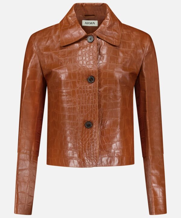 Emy Lamb Nappa Print Coat