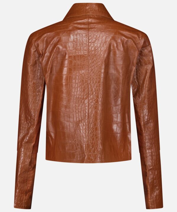 Emy Lamb Nappa Print Coat - Image 3