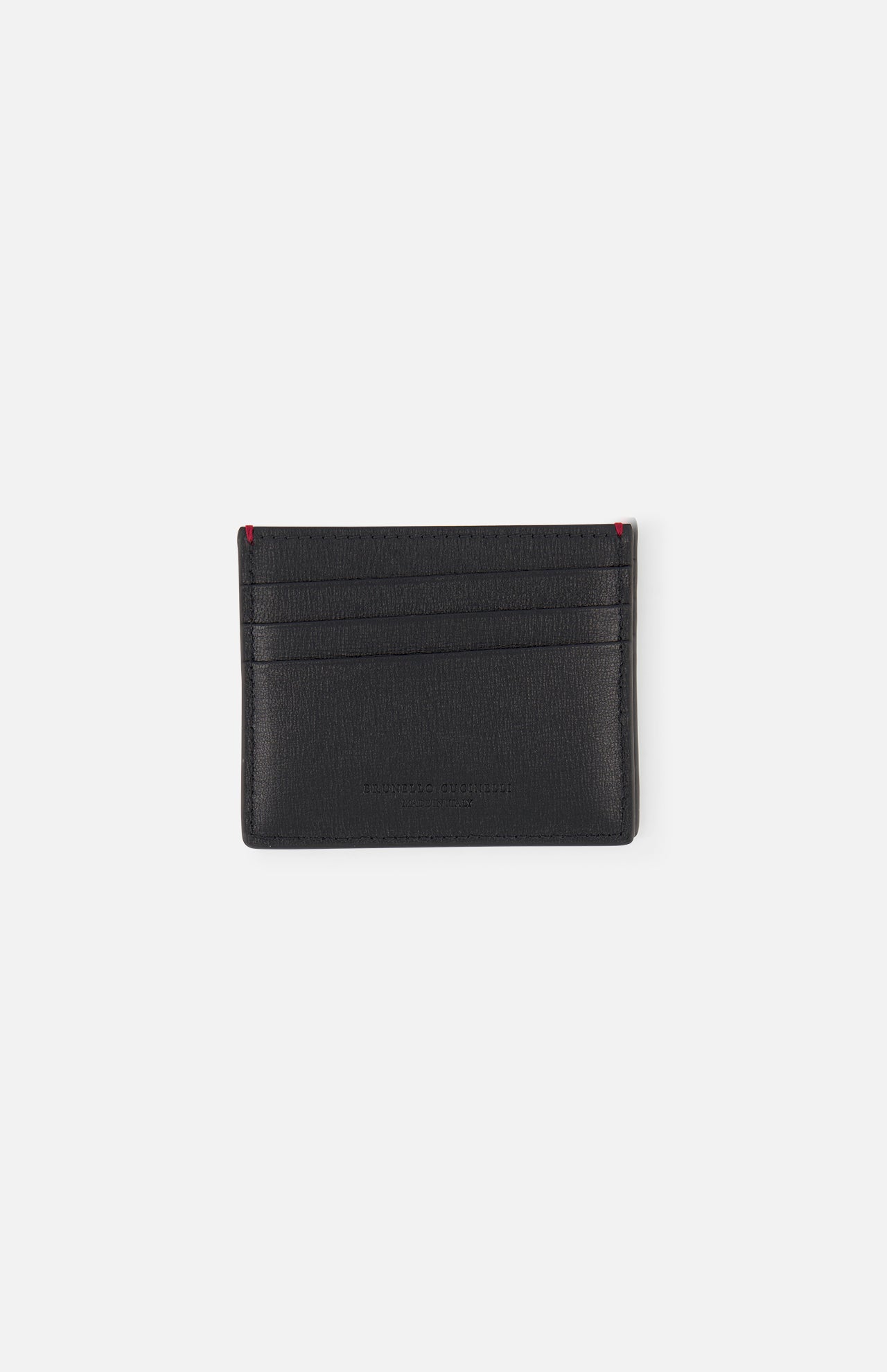 Brunello Cucinelli Leather Cardholder with Middle Slot - Image 3