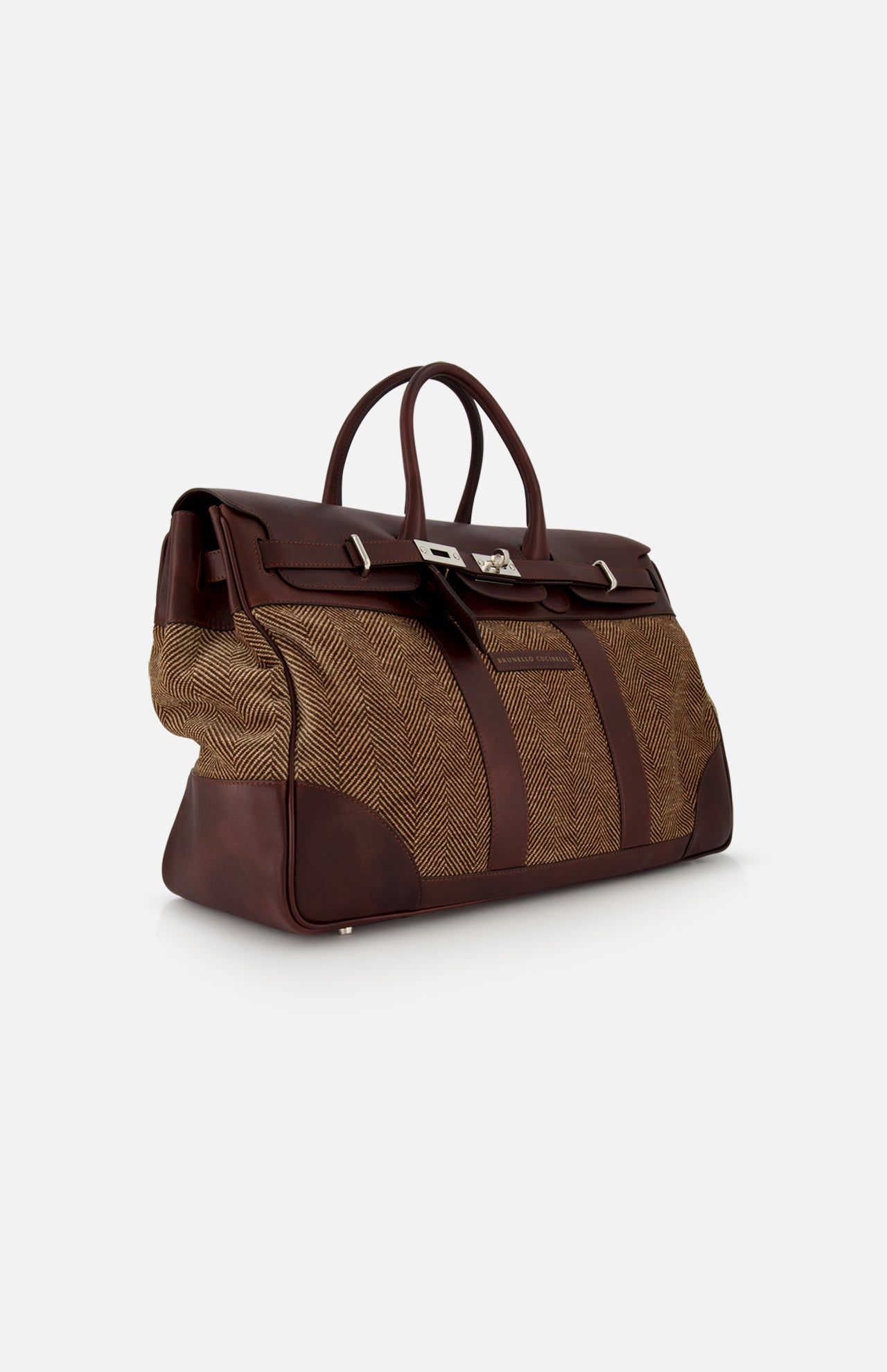 Brunello Cucinelli Travel Duffle Bag with Chevron-effect - Image 2