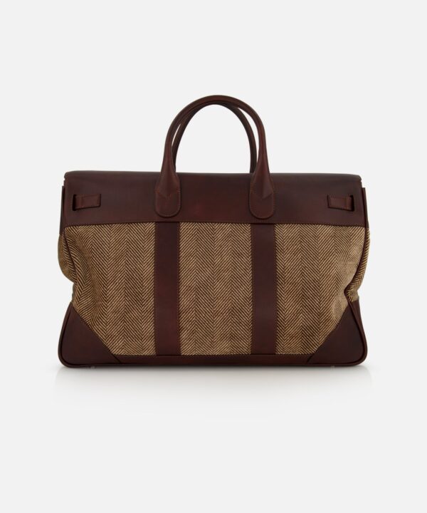 Brunello Cucinelli Travel Duffle Bag with Chevron-effect - Image 3