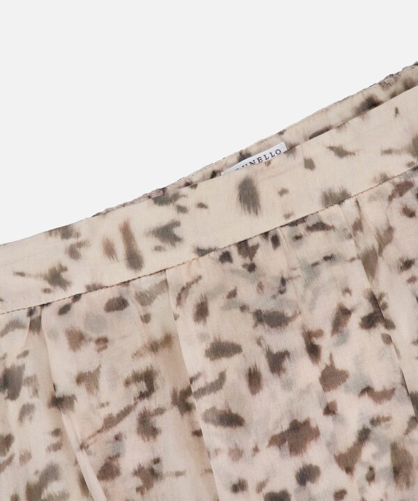 Alternative view of Artemis Animalier Print Silk Pleated Skirt