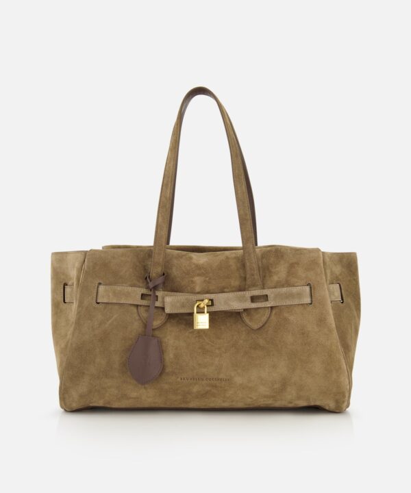Brunello Cucinelli Explorer Suede Medium Shopper Bag