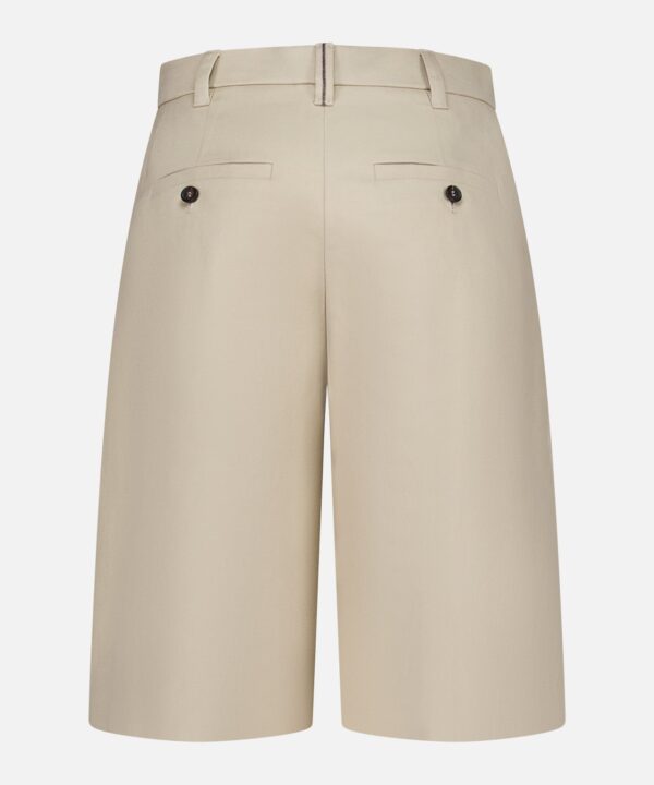 Cotton Linen Bull Bermuda Pleated Short - Image 5