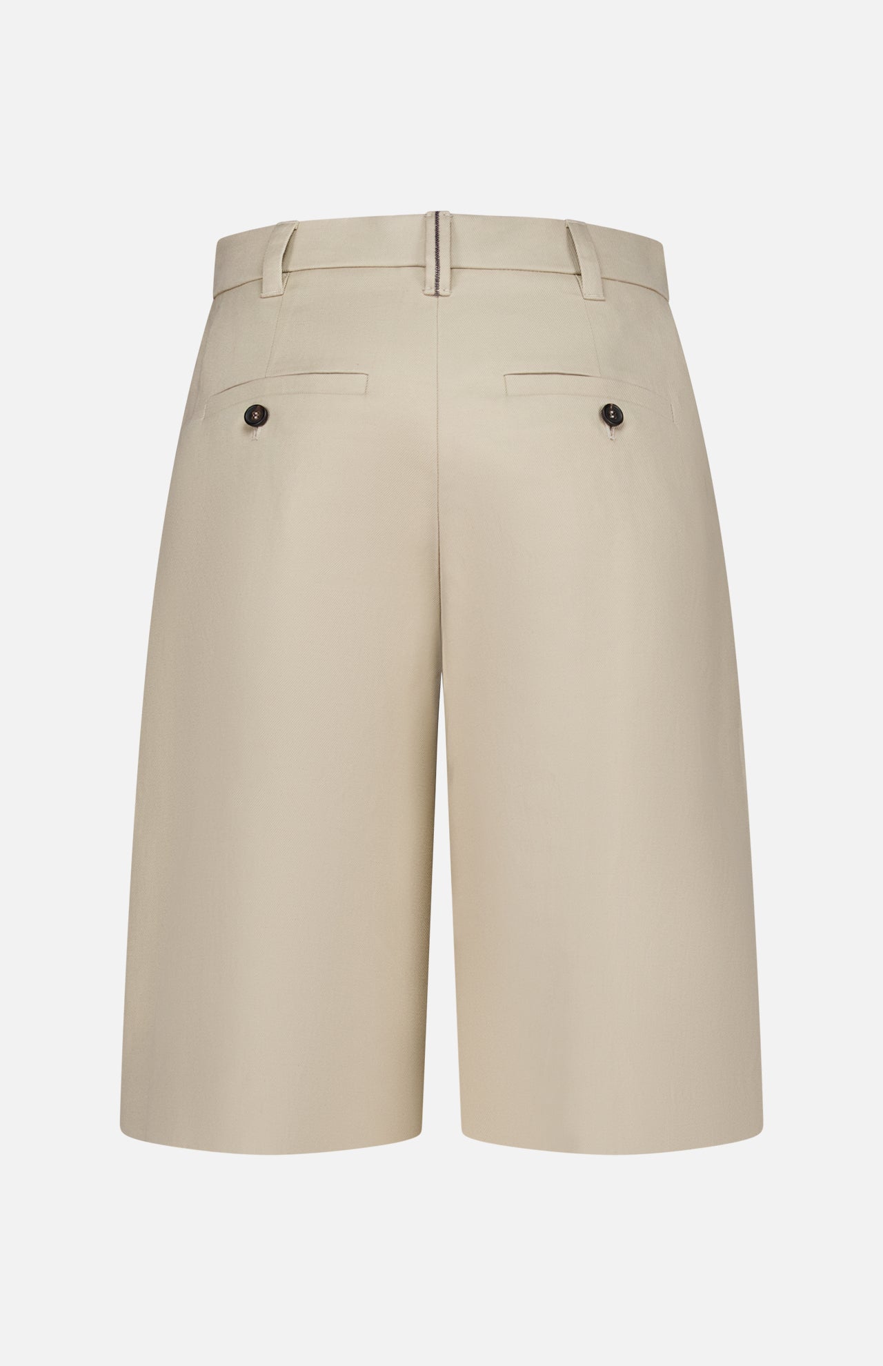 Cotton Linen Bull Bermuda Pleated Short - Image 5