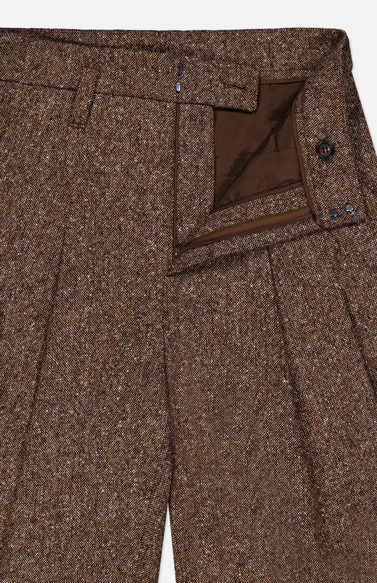 Donegal Wool Barrel Pleated Pant - Image 3