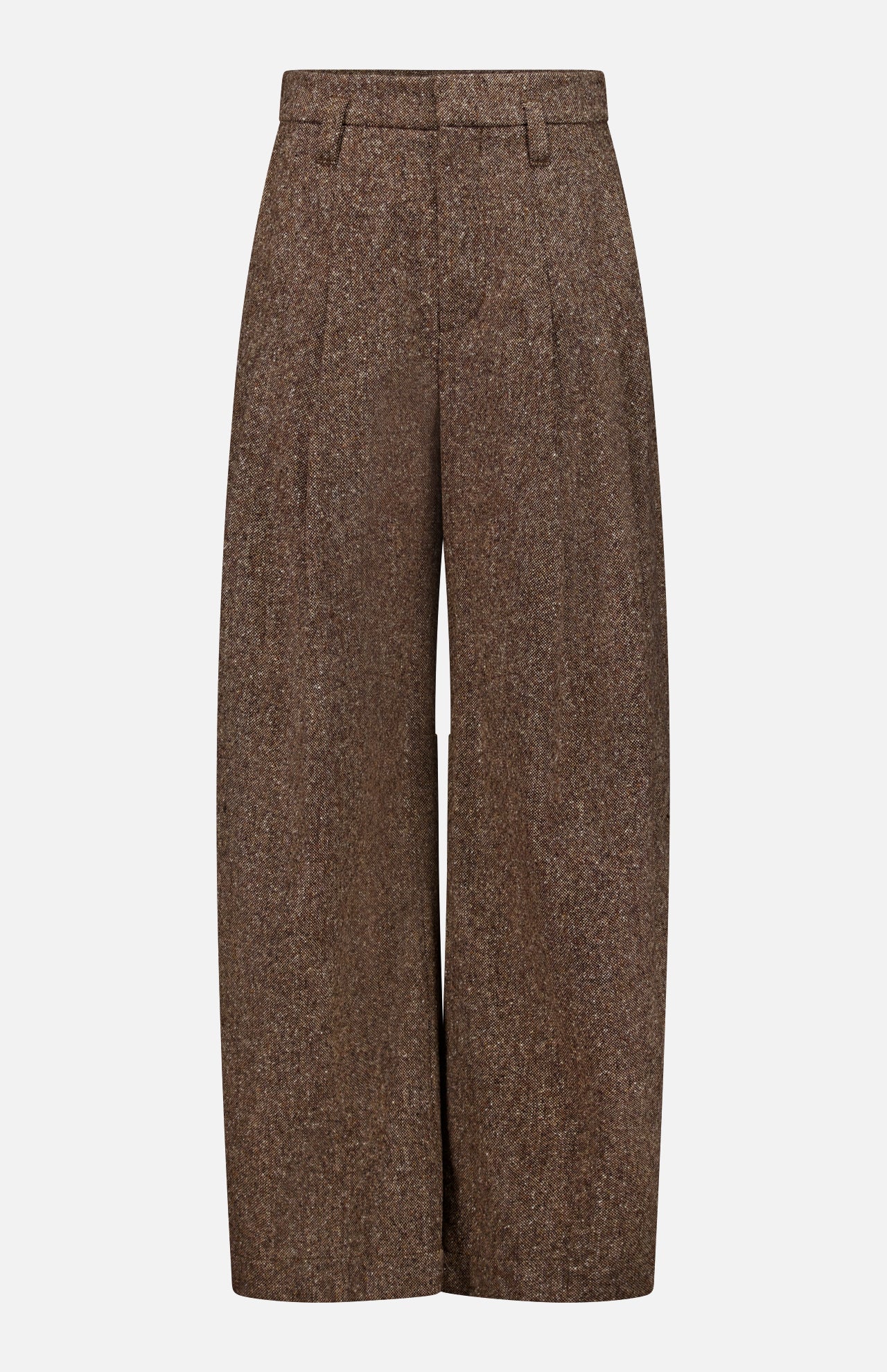 Donegal Wool Barrel Pleated Pant