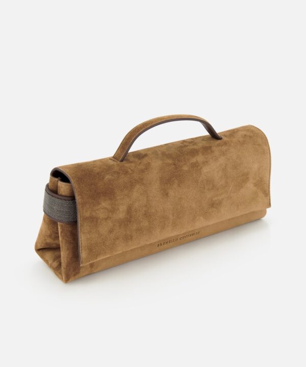 Alternative view of Brunello Cucinelli Essence Suede Top Handle Clutch