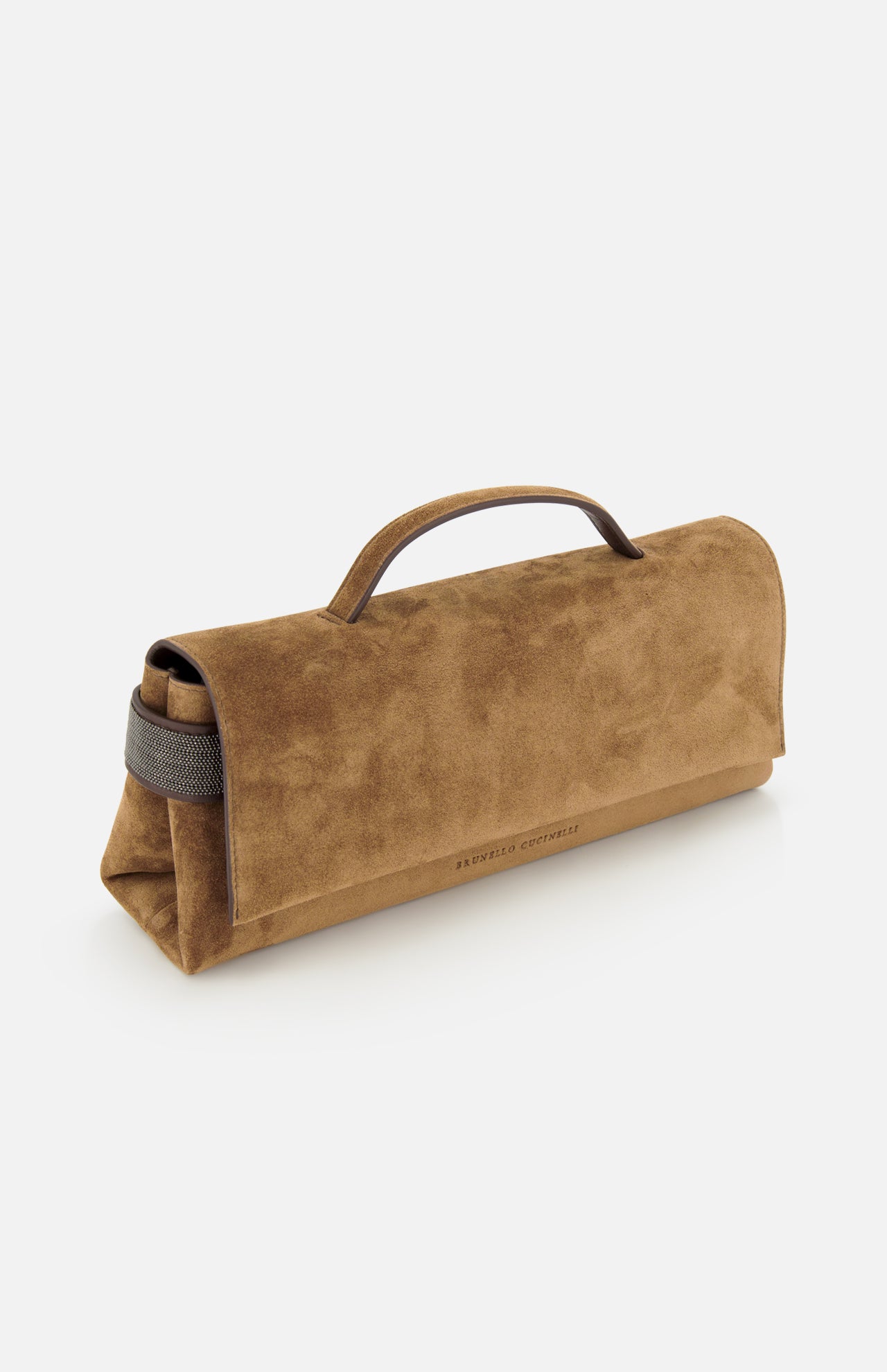Brunello Cucinelli Essence Suede Top Handle Clutch - Image 2