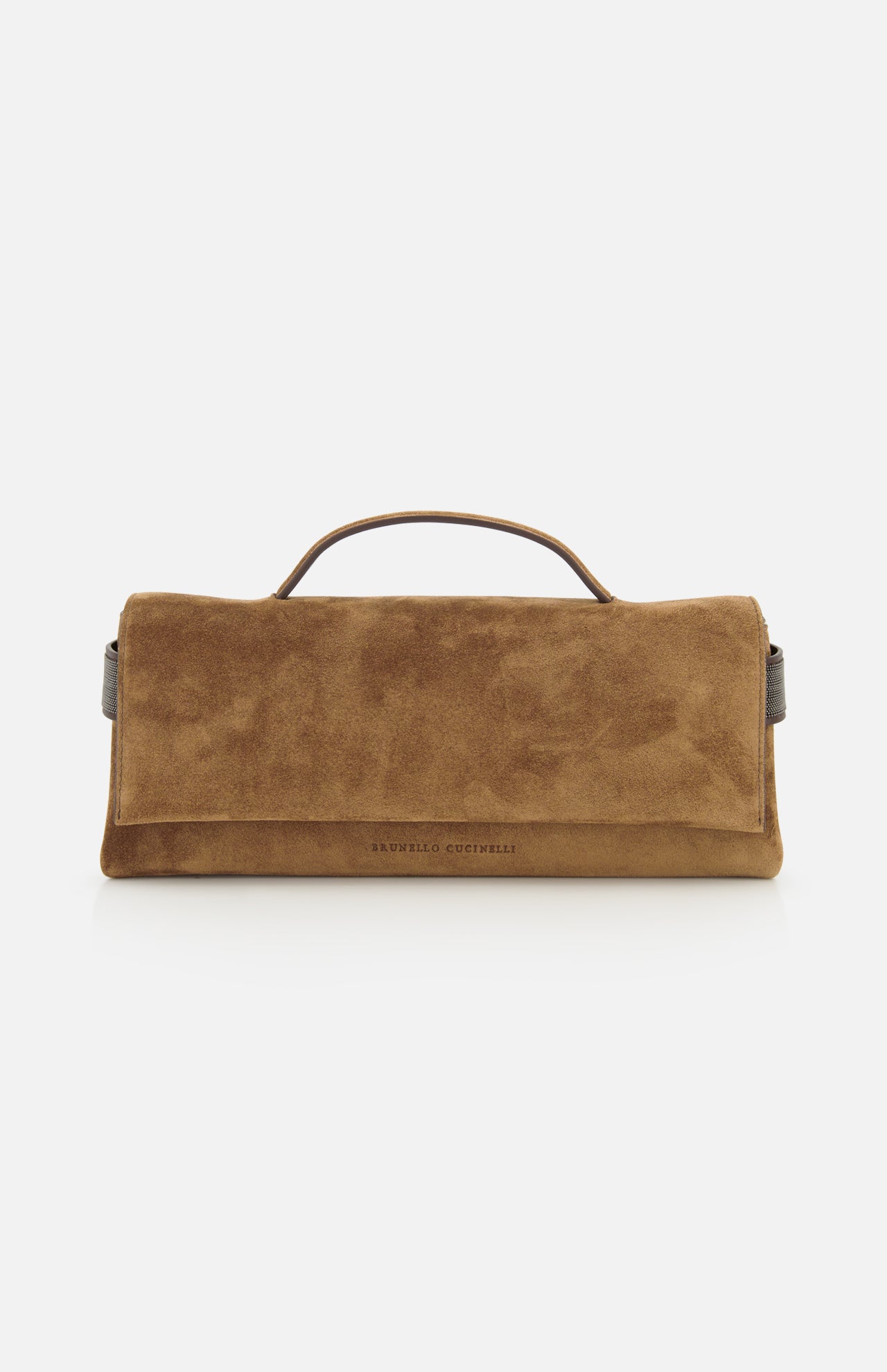 Brunello Cucinelli Essence Suede Top Handle Clutch