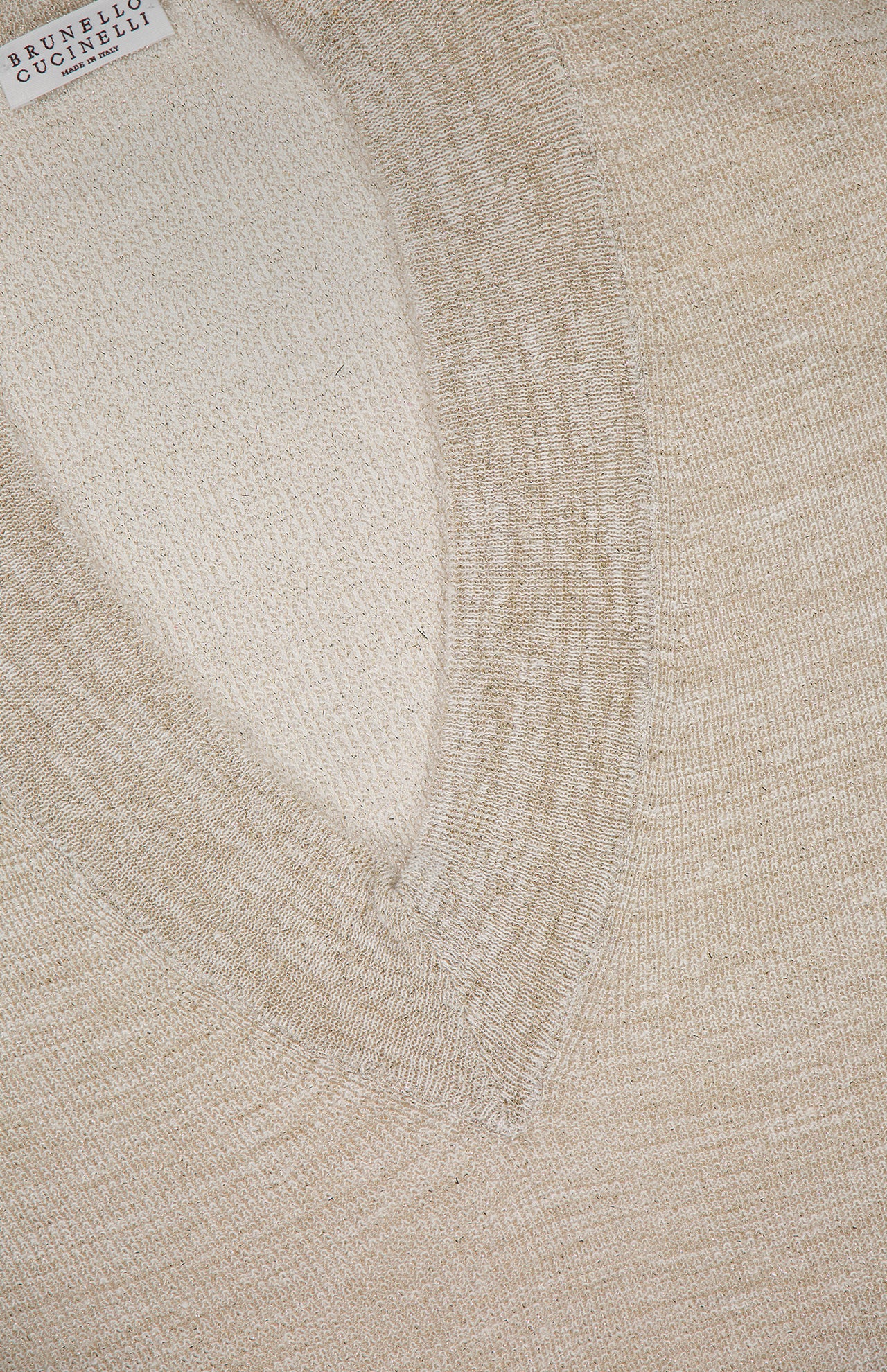 Linen Long Sleeve V-Neck Pullover Sweater - Image 2