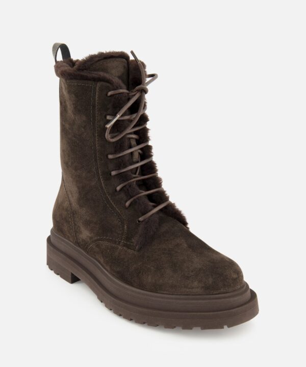 Alternative view of Shearling Lined Lace Boot with Monili Tabs