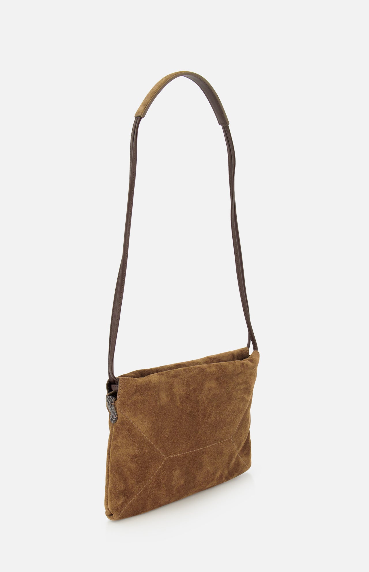 Brunello Cucinelli Suede Mini Pouchette with Monili - Image 2