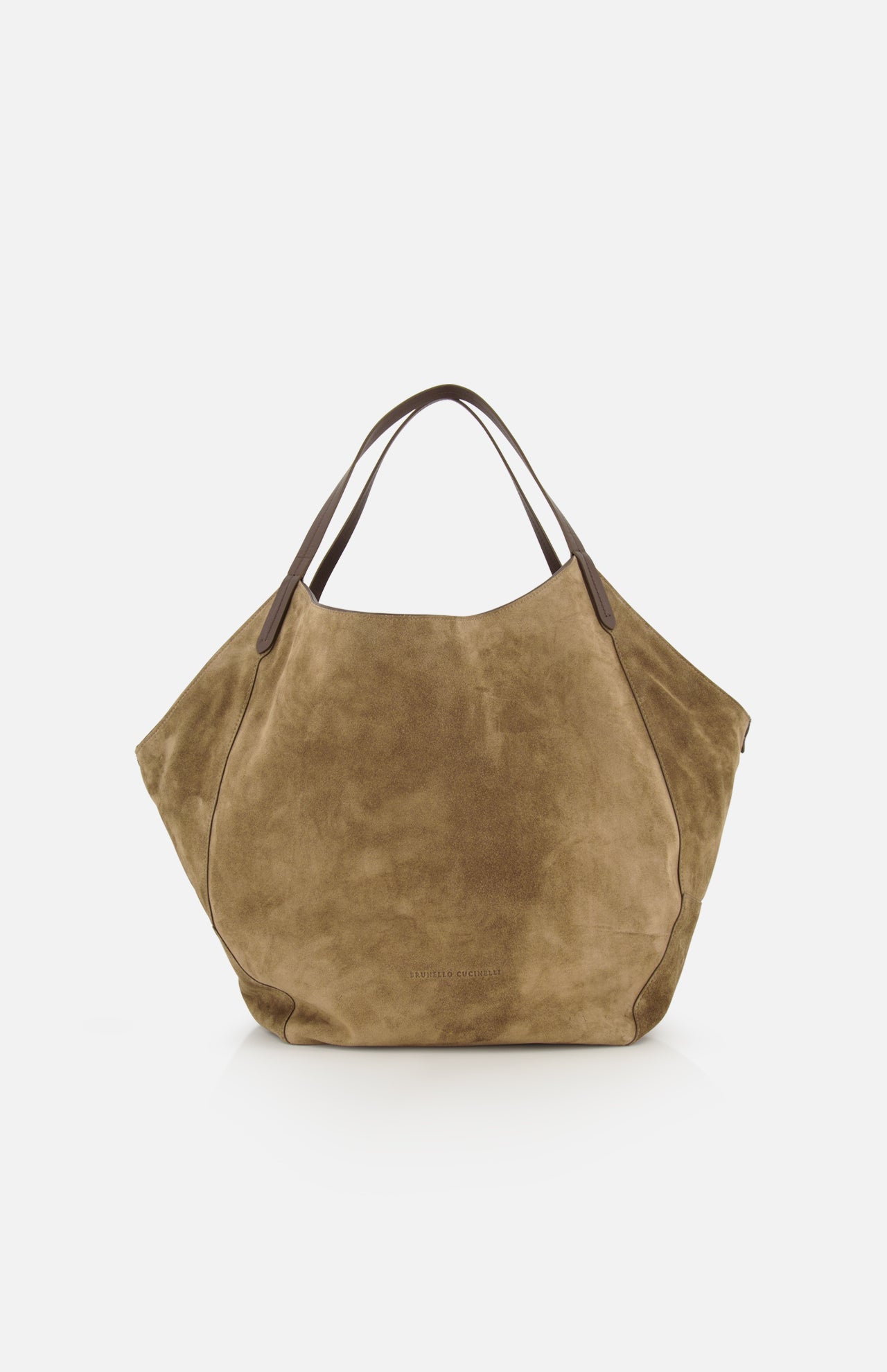 Brunello Cucinelli Wool Check & Suede Large Reversible Bag
