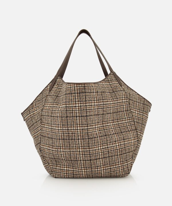 Alternative view of Wool Check & Suede Large Reversible Bag
