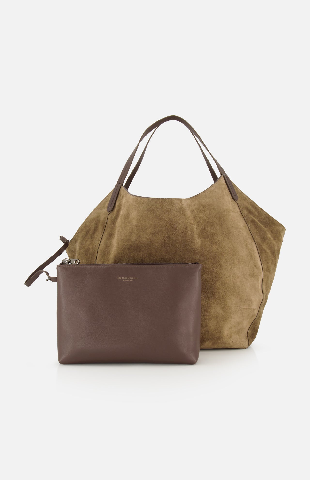 Brunello Cucinelli Wool Check & Suede Large Reversible Bag - Image 2