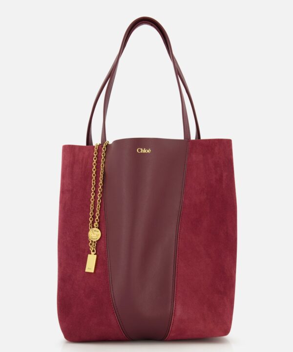 Chloé Leather and Suede Spin Bag