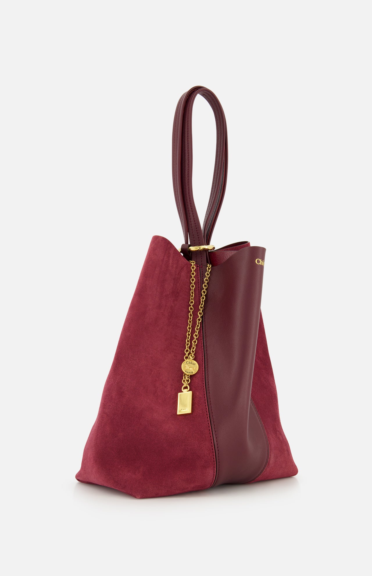 Chloé Leather and Suede Spin Bag - Image 4