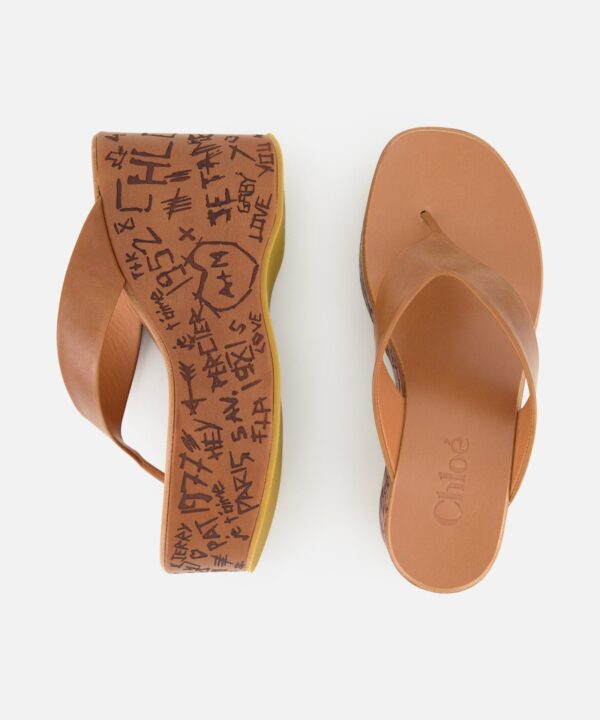 Maxime Wedged Thong Sandals - Image 5