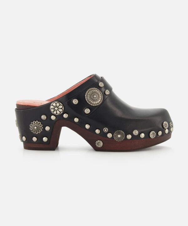 Talis Studded Leather Clogs