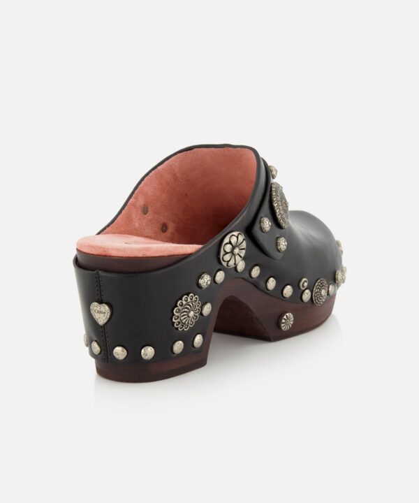 Talis Studded Leather Clogs - Image 3