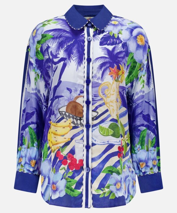 Fruit and Floral Pajama Shirt