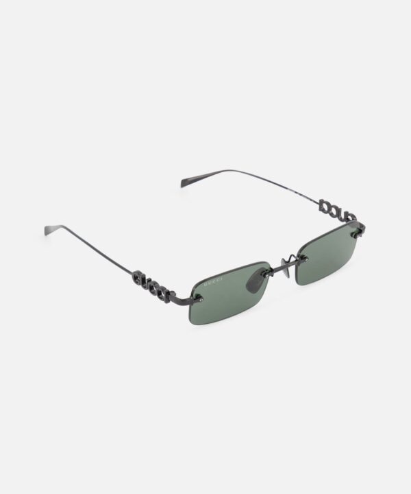 Alternative view of Gucci Rectangular Black Sunglasses