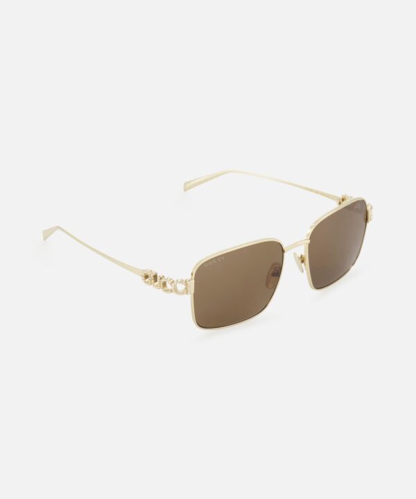 Alternative view of Gucci Square Gold Sunglasses
