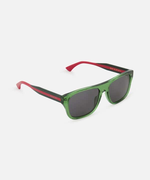 Alternative view of Gucci Square Green and Red Sunglasses