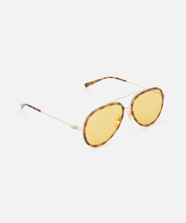 Alternative view of Gucci Aviator Brown Sunglasses
