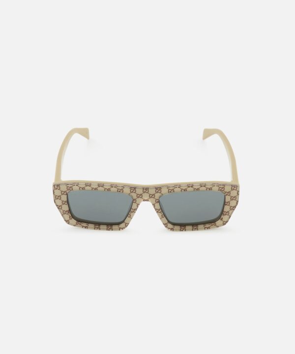Gucci Rectangle Beige Sunglasses