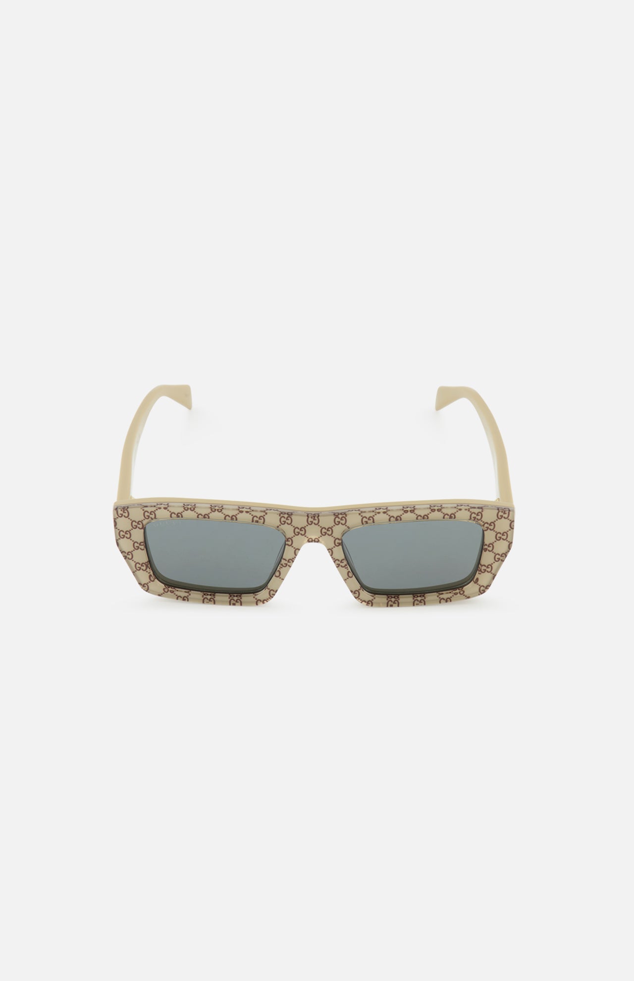 Gucci Rectangle Beige Sunglasses