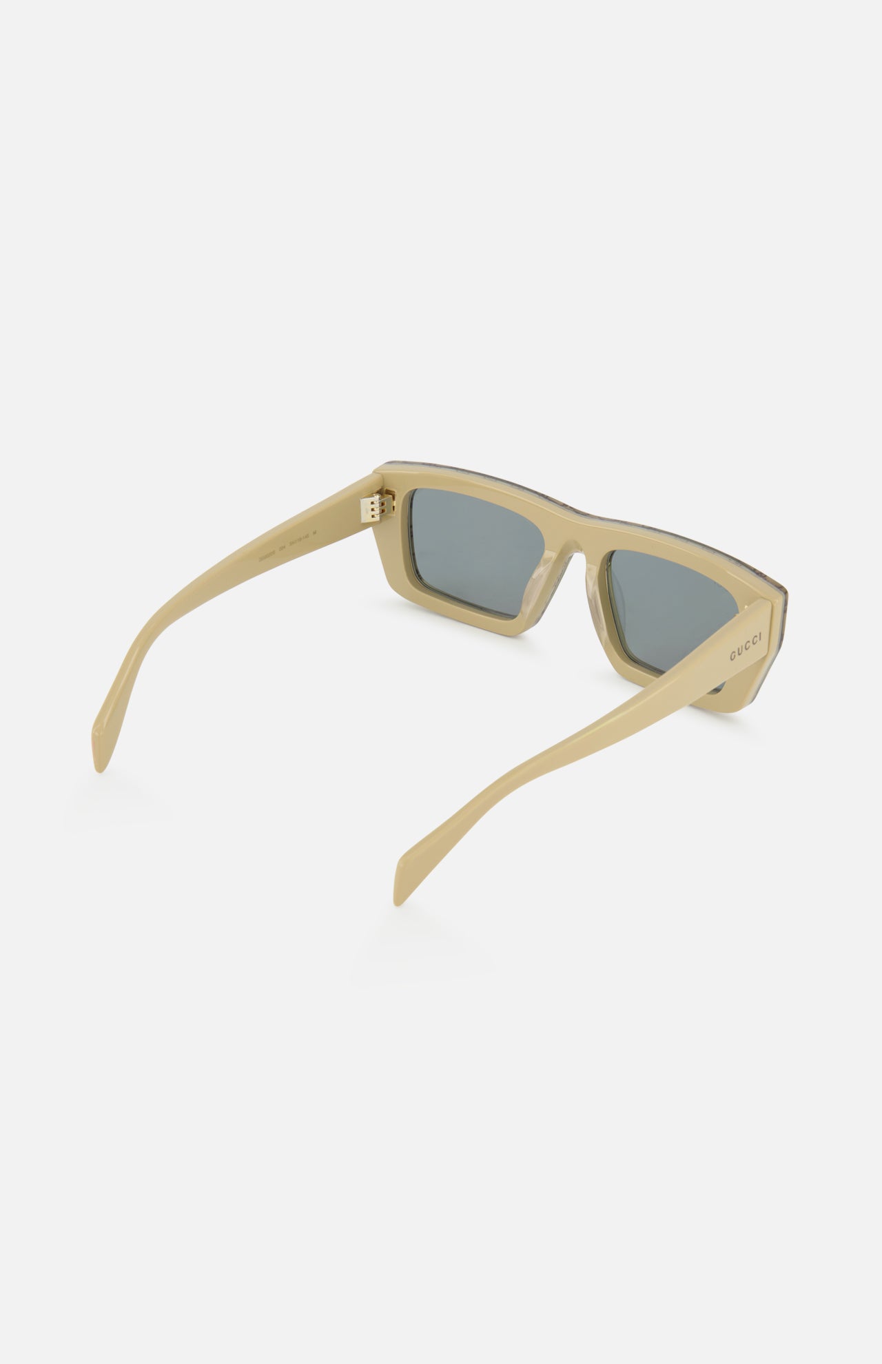 Gucci Rectangle Beige Sunglasses - Image 3