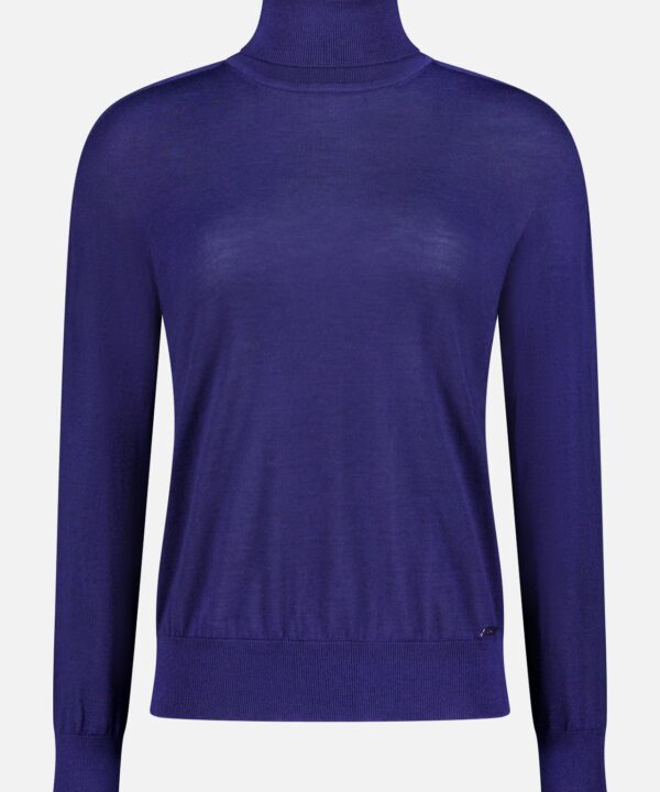 High Neck Wool Silk Sweater