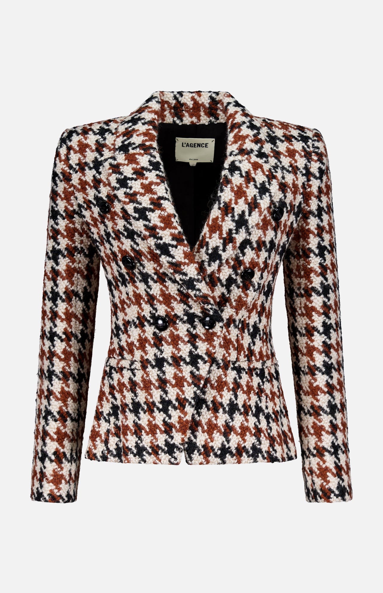 Marie Double Breasted Houndstooth Blazer