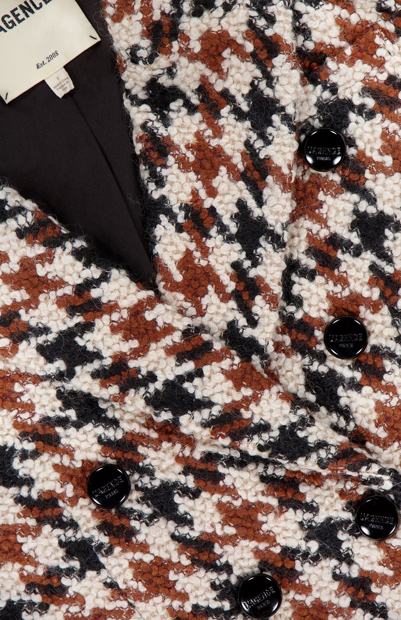 Marie Double Breasted Houndstooth Blazer - Image 2