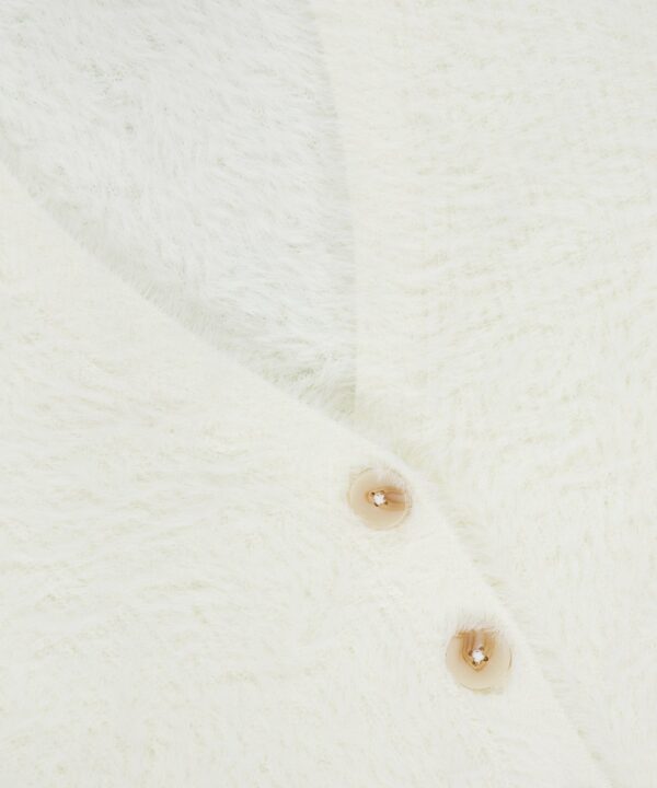 Alternative view of Agathe Fuzzy Collared Cardigan