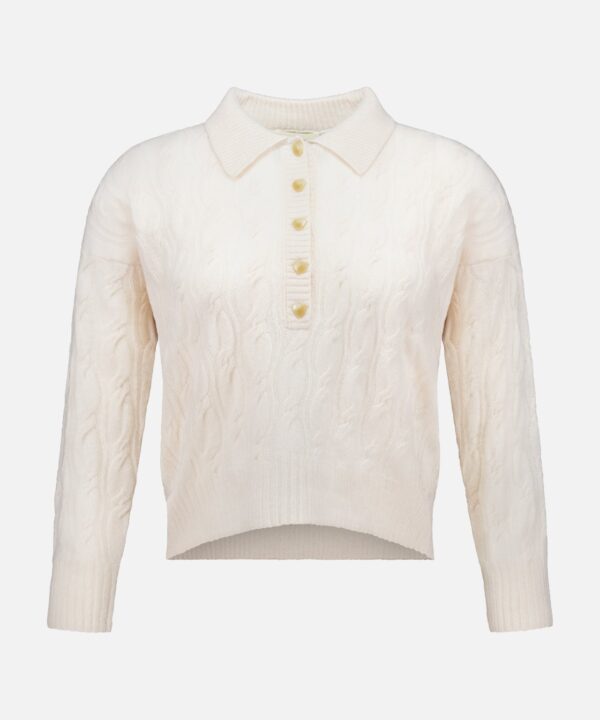 Airy 3/4 Sleeve Heart Button Sweater